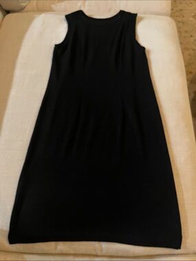Talbots Black Sleeveless Shift Dress